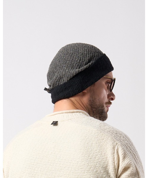wjk(ダヴルジェイケイ)の「2-way knit watch(ニットキャップ/ビーニー・メンズ・ホワイト/ブラック×グレー/ブラック・FREE)」の21枚目の写真