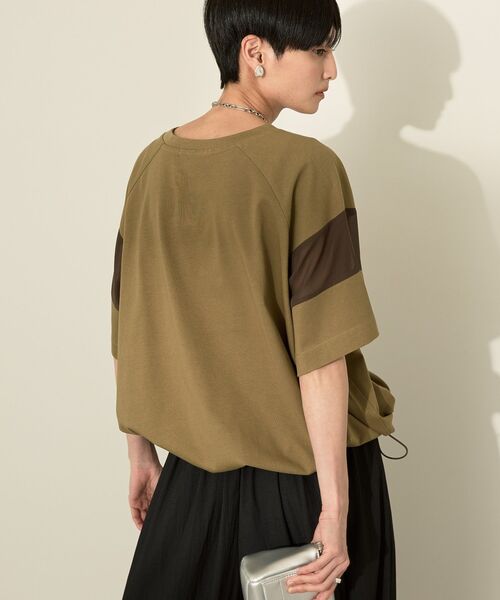 セール】異素材ライン切替プルオーバー（Tシャツ/カットソー