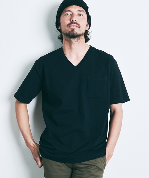 Magine（マージン）の「CTN OPEN END HEAVY V/N TEE S/S:ヘビーコットン Vネック 半袖 Tシャツ（Tシャツ/カットソー・メンズ・ブラック/ホワイト/チャコールグレー/オリーブ/グレー/ネイビー・44/46/48）」の12枚目の写真