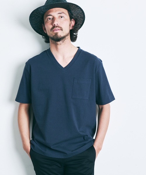 Magine（マージン）の「CTN OPEN END HEAVY V/N TEE S/S:ヘビーコットン Vネック 半袖 Tシャツ（Tシャツ/カットソー・メンズ・ブラック/ホワイト/チャコールグレー/オリーブ/グレー/ネイビー・44/46/48）」の17枚目の写真