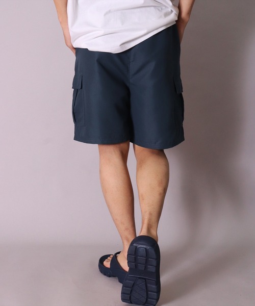 BAYBLO（ベイブロ）の「(DV)ポリエステル タフタ カーゴ ショートパンツ（カーゴパンツ・メンズ・ネイビー/グレー/ブラック/オリーブ/ブルーグリーン・M/L/XL）」の8枚目の写真