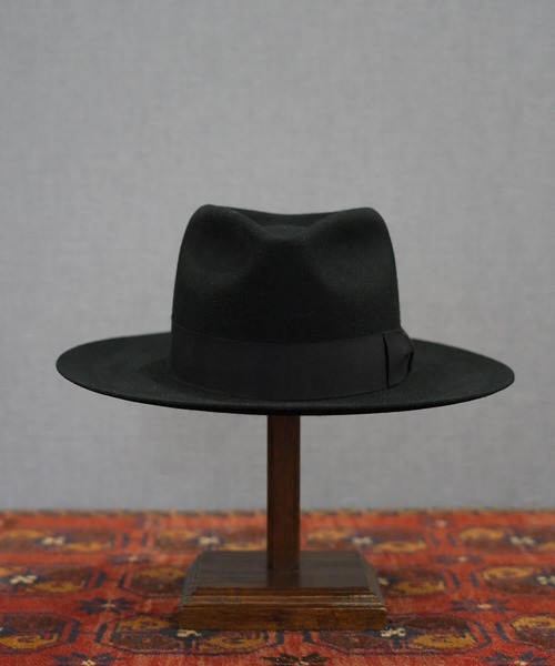 ミスターファットマン　ウールハット　ブラック J.J. WILLIAMS FEDORA by Mr.FATMAN/J.J.ウィリアムスフェドラby
