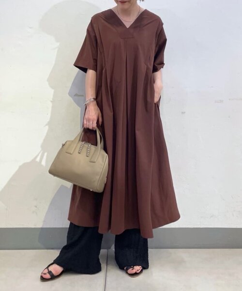 mame kurogouchi(マメクロゴウチ) Classic Cotton Dressコットン