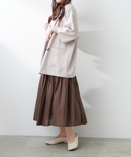 45R ONLINE STORE | インドネルパッチワークのヨークギャザー