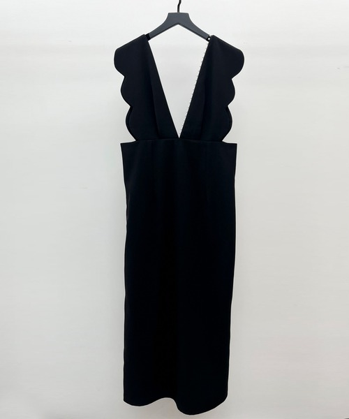 SAISON DE PAPILLON(セゾンドパピヨン)の「パール付きスカラップジャンパースカート(サロペット/オーバーオール・レディース・ベージュ/ブラック・L/M/S)」の13枚目の写真