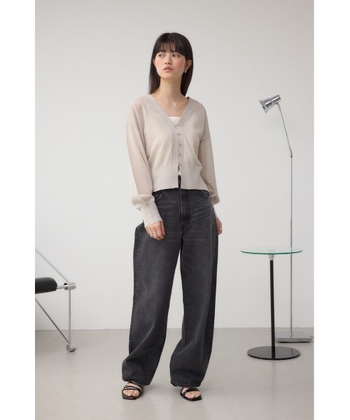 AZUL by moussy(アズールバイマウジー)の「シアードルマンニットカーディガン(カーディガン/ボレロ・レディース・レッド/ライトグレー/ブラック・FREE)」の22枚目の写真