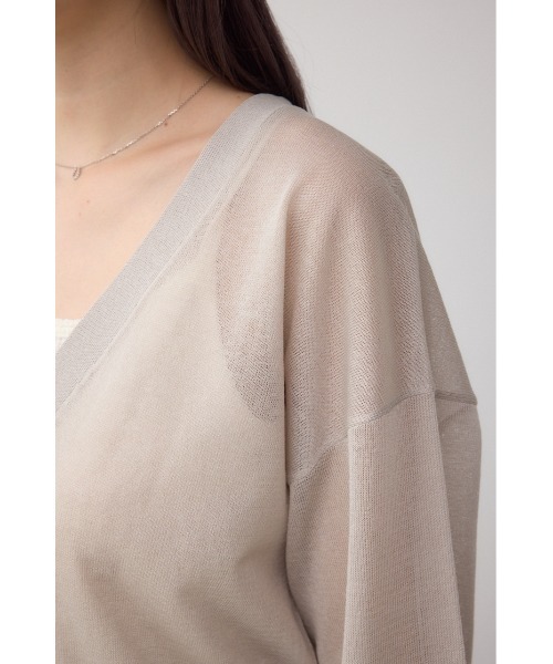 AZUL by moussy(アズールバイマウジー)の「シアードルマンニットカーディガン(カーディガン/ボレロ・レディース・レッド/ライトグレー/ブラック・FREE)」の17枚目の写真