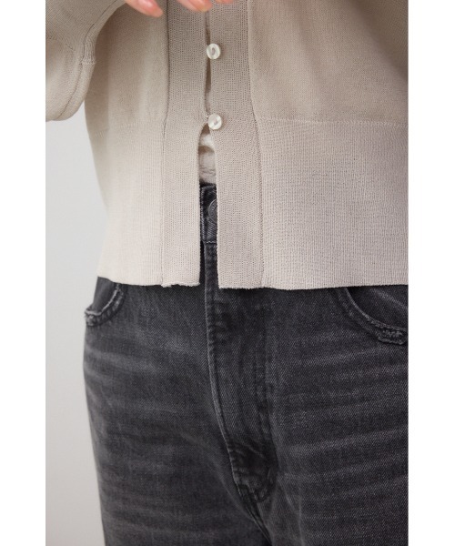 AZUL by moussy(アズールバイマウジー)の「シアードルマンニットカーディガン(カーディガン/ボレロ・レディース・レッド/ライトグレー/ブラック・FREE)」の16枚目の写真