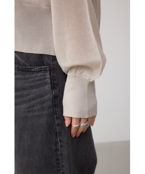 AZUL by moussy(アズールバイマウジー)の「シアードルマンニットカーディガン(カーディガン/ボレロ・レディース・レッド/ライトグレー/ブラック・FREE)」の15枚目の写真