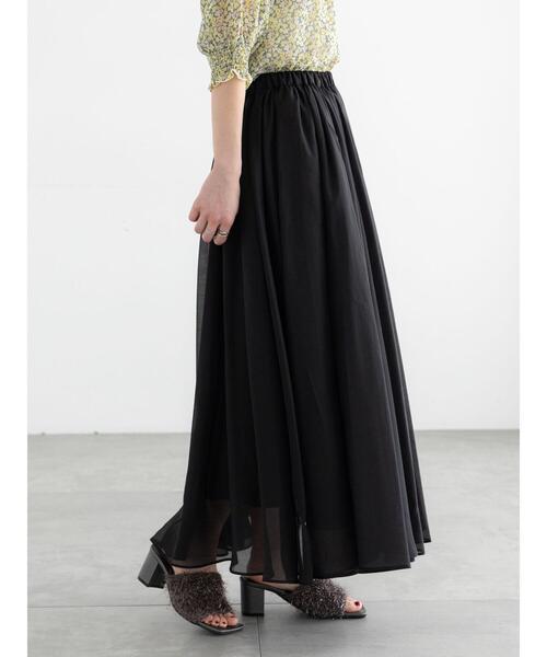 Te chichi（テチチ）の「シアーフレアスカート（スカート・レディース・モカ/ブラック/オフホワイト/ブルー・F）」の21枚目の写真