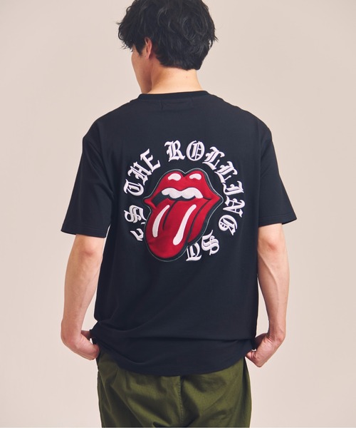 JACKROSE（ジャックローズ）の「B-TRS-Lips&Tongue サークル・刺繍/SSTEE（Tシャツ/カットソー・メンズ・ホワイト/ブラック・XL/L/M）」の2枚目の写真