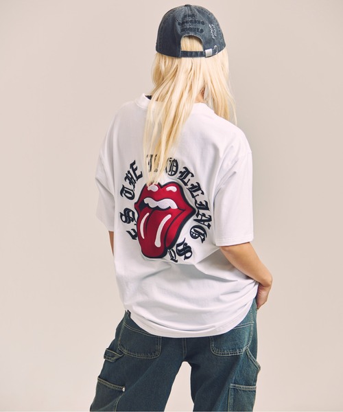 JACKROSE（ジャックローズ）の「B-TRS-Lips&Tongue サークル・刺繍/SSTEE（Tシャツ/カットソー・メンズ・ホワイト/ブラック・XL/L/M）」の15枚目の写真