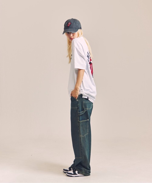 JACKROSE（ジャックローズ）の「B-TRS-Lips&Tongue サークル・刺繍/SSTEE（Tシャツ/カットソー・メンズ・ホワイト/ブラック・XL/L/M）」の3枚目の写真