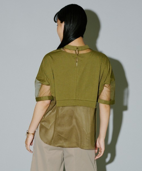 terrace（テラス）の「バリアスディテールカットプルオーバー（Tシャツ/カットソー・レディース・ブラック/カーキ/オフホワイト・MEDIUM）」の11枚目の写真