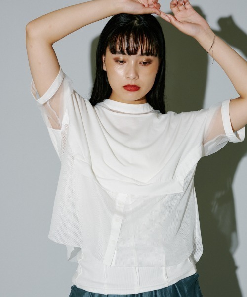 terrace（テラス）の「バリアスディテールカットプルオーバー（Tシャツ/カットソー・レディース・ブラック/カーキ/オフホワイト・MEDIUM）」の4枚目の写真