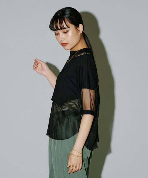 terrace（テラス）の「バリアスディテールカットプルオーバー（Tシャツ/カットソー・レディース・ブラック/カーキ/オフホワイト・MEDIUM）」の17枚目の写真