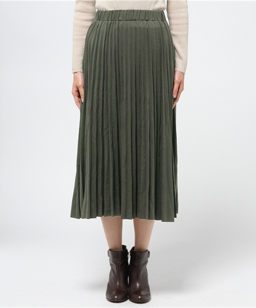 CIAOPANIC（チャオパニック）の「【Ciaopanic】　ミニ裏毛ミモレプリーツSK（スカート・レディース・キャメル/ネイビー/グレー/カーキ・FREE）」の11枚目の写真