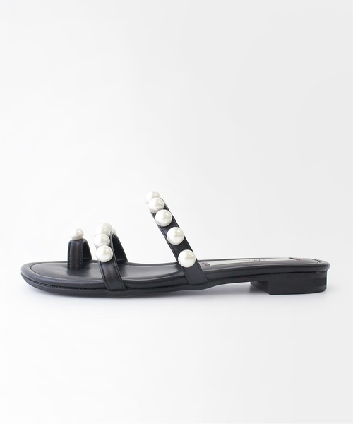 Dhyana.（ディアナドット）の「【Dhyana.】パールサンダル（サンダル・レディース・ブラック/ライトベージュ/ダークネイビー・23.5cm/24.5cm/22.5cm）」の7枚目の写真