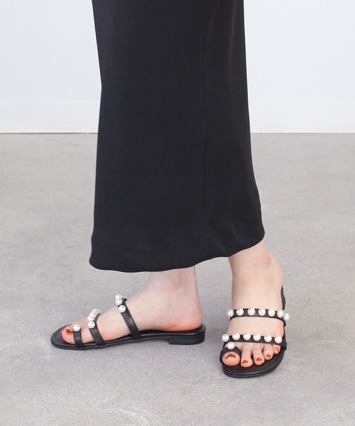 Dhyana.（ディアナドット）の「【Dhyana.】パールサンダル（サンダル・レディース・ブラック/ライトベージュ/ダークネイビー・23.5cm/24.5cm/22.5cm）」の18枚目の写真