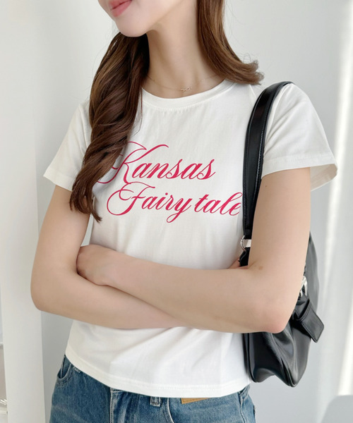Ada.（エイダ）の「スクリプトフォント風 ロゴ Tシャツ（Tシャツ/カットソー・レディース・ブラック/ブラウン/ホワイト・FREE）」の21枚目の写真