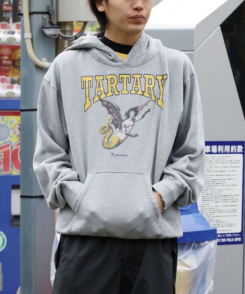 DIET BUTCHER（ダイエットブッチャー）の「DIET BUTCHER/ダイエットブッチャー Vintage hoodie 「Harpy」 フーディー（パーカー・メンズ・ネイビー/バーガンディー/グレー・1/2/3）」の9枚目の写真