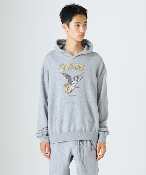 DIET BUTCHER（ダイエットブッチャー）の「DIET BUTCHER/ダイエットブッチャー Vintage hoodie 「Harpy」 フーディー（パーカー・メンズ・ネイビー/バーガンディー/グレー・1/2/3）」の5枚目の写真