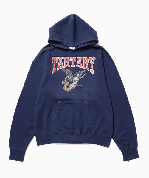 DIET BUTCHER（ダイエットブッチャー）の「DIET BUTCHER/ダイエットブッチャー Vintage hoodie 「Harpy」 フーディー（パーカー・メンズ・ネイビー/バーガンディー/グレー・1/2/3）」の11枚目の写真