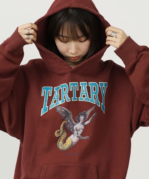 DIET BUTCHER（ダイエットブッチャー）の「DIET BUTCHER/ダイエットブッチャー Vintage hoodie 「Harpy」 フーディー（パーカー・メンズ・ネイビー/バーガンディー/グレー・1/2/3）」の21枚目の写真