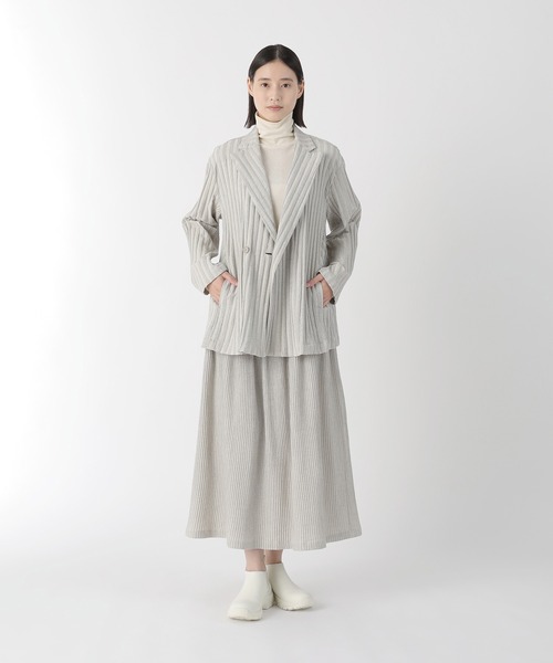 Plantation（プランテーション）の「(H)BIZEN MELANGE WAVE / スカート / (O)（スカート・レディース・ブラック/ライトグレー・M size）」の6枚目の写真