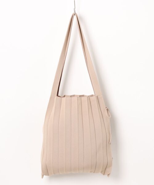 JOSEPH AND STACEY（ジョセフアンドステイシー）の「ラッキープリーツニット(M)（トートバッグ・レディース・ライトブルー/ブラック/ダークパープル/グリーン/アクア/ライトホワイト/ウッド/ライム/モスグリーン/ベージュ/グリーン系その他2/ネイビー/ダークブルー/ラベンダー/ベビーピンク/ライラック/レッド/ダークグレー/ライトパープル/イエロー/ダークグリーン/グリーン系その他・M）」の6枚目の写真