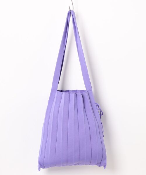 JOSEPH AND STACEY（ジョセフアンドステイシー）の「ラッキープリーツニット(M)（トートバッグ・レディース・ライトブルー/ブラック/ダークパープル/グリーン/アクア/ライトホワイト/ウッド/ライム/モスグリーン/ベージュ/グリーン系その他2/ネイビー/ダークブルー/ラベンダー/ベビーピンク/ライラック/レッド/ダークグレー/ライトパープル/イエロー/ダークグリーン/グリーン系その他・M）」の18枚目の写真