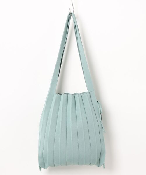 JOSEPH AND STACEY（ジョセフアンドステイシー）の「ラッキープリーツニット(M)（トートバッグ・レディース・ライトブルー/ブラック/ダークパープル/グリーン/アクア/ライトホワイト/ウッド/ライム/モスグリーン/ベージュ/グリーン系その他2/ネイビー/ダークブルー/ラベンダー/ベビーピンク/ライラック/レッド/ダークグレー/ライトパープル/イエロー/ダークグリーン/グリーン系その他・M）」の8枚目の写真