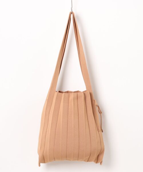 JOSEPH AND STACEY（ジョセフアンドステイシー）の「ラッキープリーツニット(M)（トートバッグ・レディース・ライトブルー/ブラック/ダークパープル/グリーン/アクア/ライトホワイト/ウッド/ライム/モスグリーン/ベージュ/グリーン系その他2/ネイビー/ダークブルー/ラベンダー/ベビーピンク/ライラック/レッド/ダークグレー/ライトパープル/イエロー/ダークグリーン/グリーン系その他・M）」の5枚目の写真