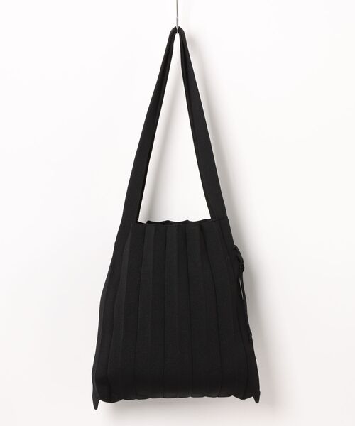 JOSEPH AND STACEY（ジョセフアンドステイシー）の「ラッキープリーツニット(M)（トートバッグ・レディース・ライトブルー/ブラック/ダークパープル/グリーン/アクア/ライトホワイト/ウッド/ライム/モスグリーン/ベージュ/グリーン系その他2/ネイビー/ダークブルー/ラベンダー/ベビーピンク/ライラック/レッド/ダークグレー/ライトパープル/イエロー/ダークグリーン/グリーン系その他・M）」の3枚目の写真