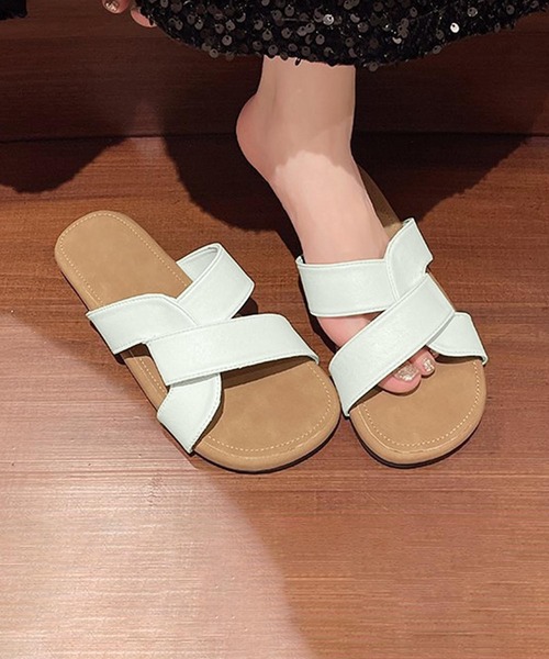 shoes365(シューズスリーシックスファイヴ)の「クロスベルトサンダル (SS)(サンダル・レディース・シルバー/イエロー/ホワイト・23.5cm/24.5cm/23.0cm/24.0cm/25.0cm/22.5cm)」の8枚目の写真