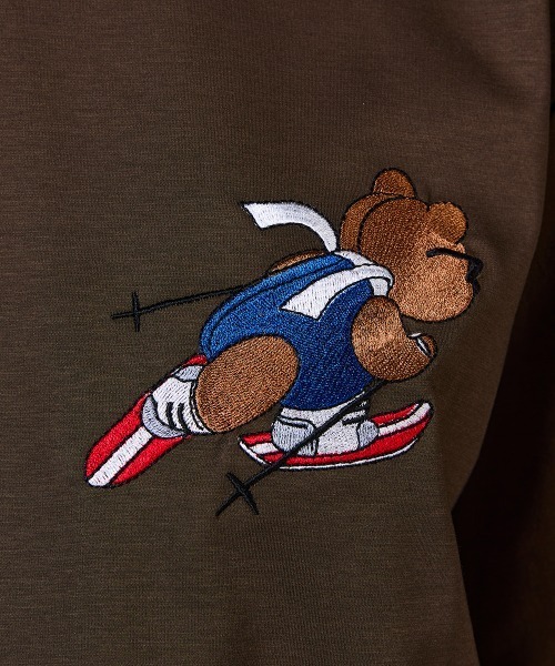 DOUBLE STANDARD CLOTHING（ダブルスタンダードクロージング）の「スーピーコットン ベア刺繍ロンT（Tシャツ/カットソー・レディース・オフホワイト/ブラウン・FREE）」の11枚目の写真