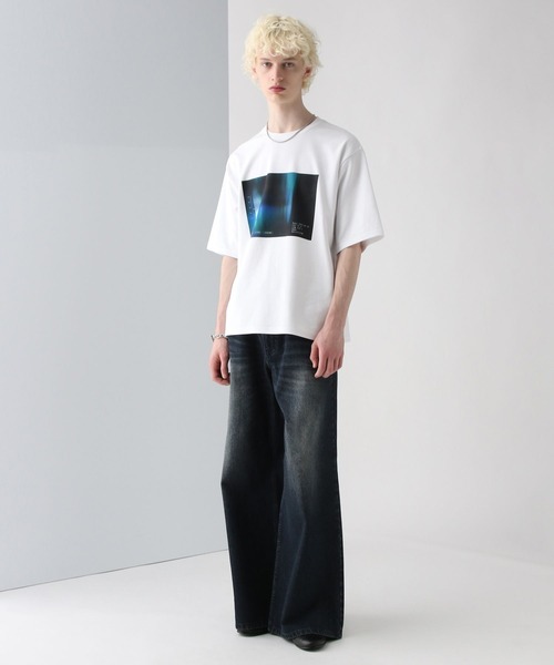 HARE（ハレ）の「REFLECTIONフォトモチーフカット(HARE)（Tシャツ/カットソー・メンズ・ホワイト×ブルー/ブラック系その他/ブラック×レッド・FREE）」の11枚目の写真