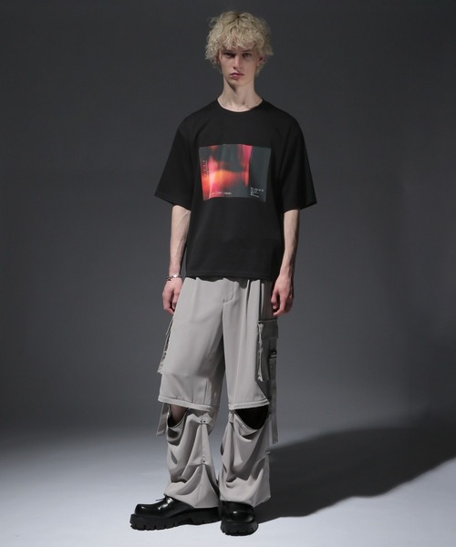 HARE（ハレ）の「REFLECTIONフォトモチーフカット(HARE)（Tシャツ/カットソー・メンズ・ホワイト×ブルー/ブラック系その他/ブラック×レッド・FREE）」の12枚目の写真