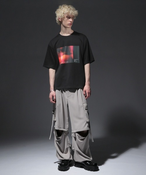 HARE（ハレ）の「REFLECTIONフォトモチーフカット(HARE)（Tシャツ/カットソー・メンズ・ホワイト×ブルー/ブラック系その他/ブラック×レッド・FREE）」の13枚目の写真