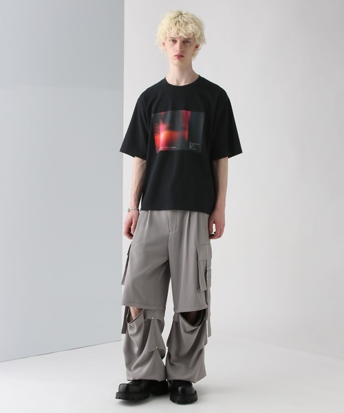 HARE（ハレ）の「REFLECTIONフォトモチーフカット(HARE)（Tシャツ/カットソー・メンズ・ホワイト×ブルー/ブラック系その他/ブラック×レッド・FREE）」の15枚目の写真