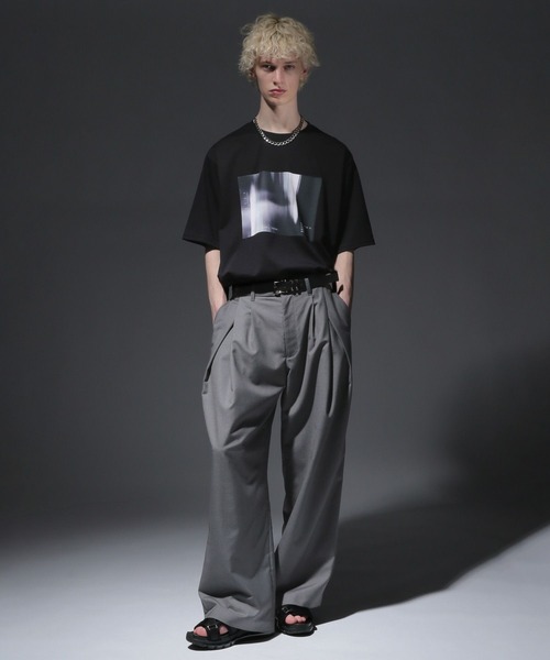 HARE（ハレ）の「REFLECTIONフォトモチーフカット(HARE)（Tシャツ/カットソー・メンズ・ホワイト×ブルー/ブラック系その他/ブラック×レッド・FREE）」の16枚目の写真