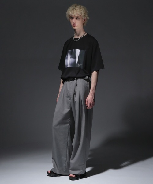 HARE（ハレ）の「REFLECTIONフォトモチーフカット(HARE)（Tシャツ/カットソー・メンズ・ホワイト×ブルー/ブラック系その他/ブラック×レッド・FREE）」の18枚目の写真