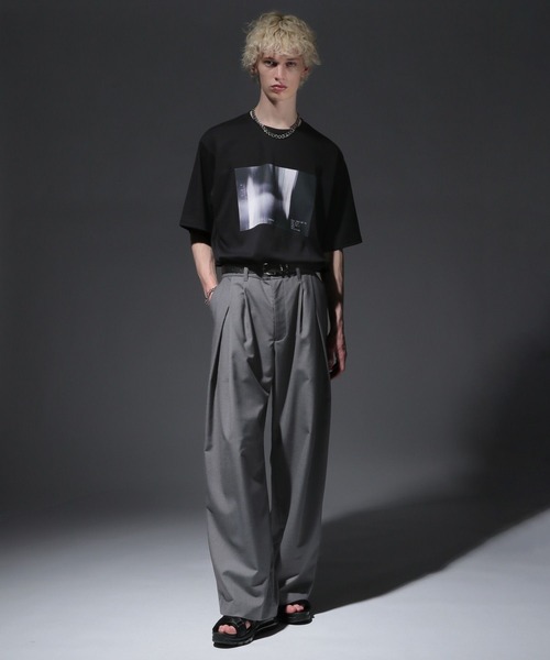 HARE（ハレ）の「REFLECTIONフォトモチーフカット(HARE)（Tシャツ/カットソー・メンズ・ホワイト×ブルー/ブラック系その他/ブラック×レッド・FREE）」の19枚目の写真