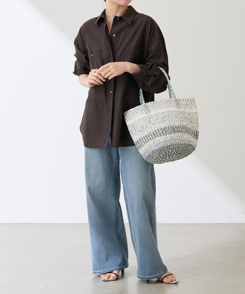 COLLAGE GALLARDAGALANTE（コラージュガリャルダガランテ）の「Africansquare/カゴバッグ（かごバッグ・レディース・シルバー・FREE）」の3枚目の写真