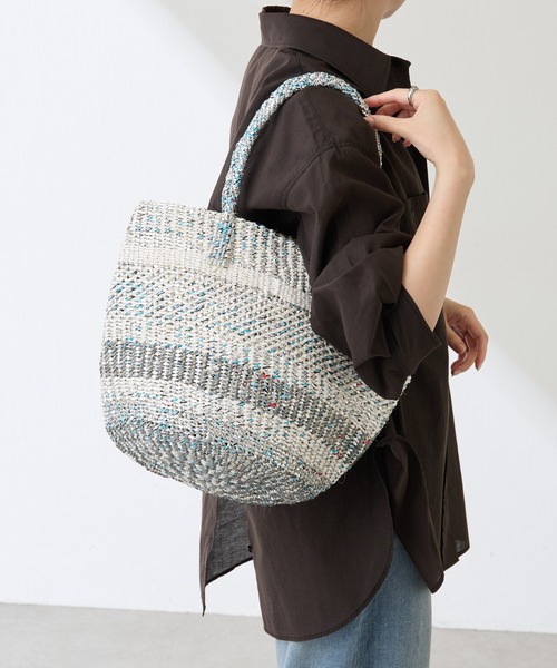 COLLAGE GALLARDAGALANTE（コラージュガリャルダガランテ）の「Africansquare/カゴバッグ（かごバッグ・レディース・シルバー・FREE）」の5枚目の写真