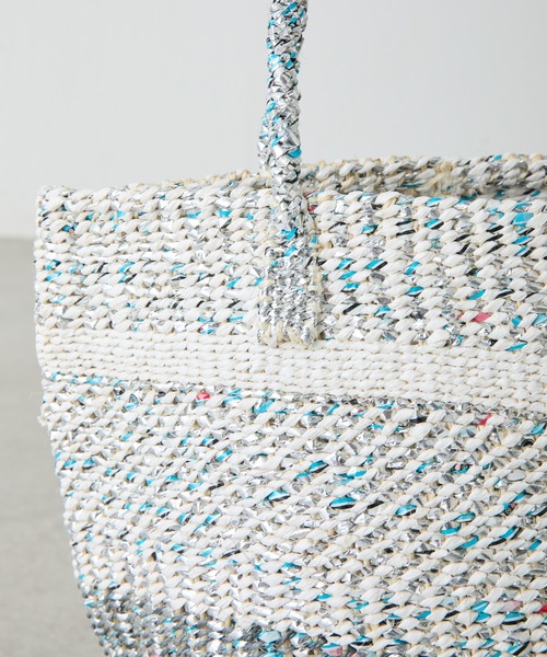 COLLAGE GALLARDAGALANTE（コラージュガリャルダガランテ）の「Africansquare/カゴバッグ（かごバッグ・レディース・シルバー・FREE）」の9枚目の写真