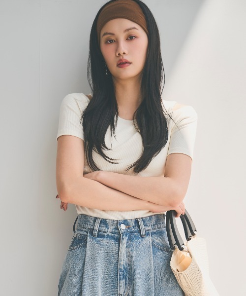 セール】カップ付きオフショルプルオーバー（Tシャツ/カットソー