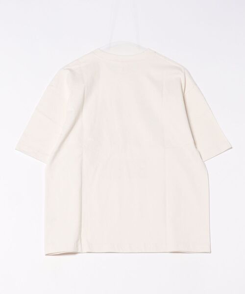 B'day(ビーデイ)の「ビンテージ加工 ヘビー天竺ガゼット付き アメカジひび割れプリントTEE(Tシャツ/カットソー・メンズ・ダークグリーン/オフホワイト/サックスブルー・LARGE/MEDIUM)」の4枚目の写真