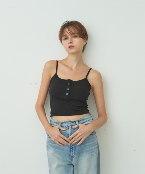 BARRETTA（バレッタ）の「フロントボタンカップ付きキャミソール（キャミソール・レディース・ベージュ/ホワイト/ブラック系2/ホワイト系2/ブラック・FREE）」の7枚目の写真