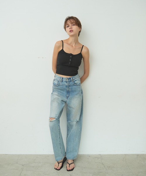 BARRETTA（バレッタ）の「フロントボタンカップ付きキャミソール（キャミソール・レディース・ベージュ/ホワイト/ブラック系2/ホワイト系2/ブラック・FREE）」の8枚目の写真